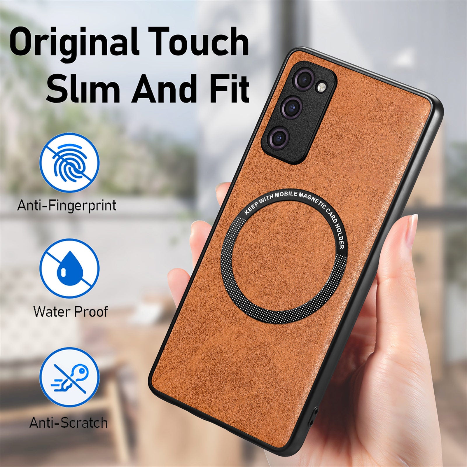 Pro Samsung Galaxy S20 FE 5G S20 FE S20 FE 2022 S20 Lite pouzdro na telefon kompatibilní s MagSafe Leather Coated PC TPU krytem Pro Samsung Galaxy S20 FE 5G S20 FE S20 FE 2022 S20 Lite pouzdro na telefon kompatibilní s MagSafe Leather Coated PC TPU krytem